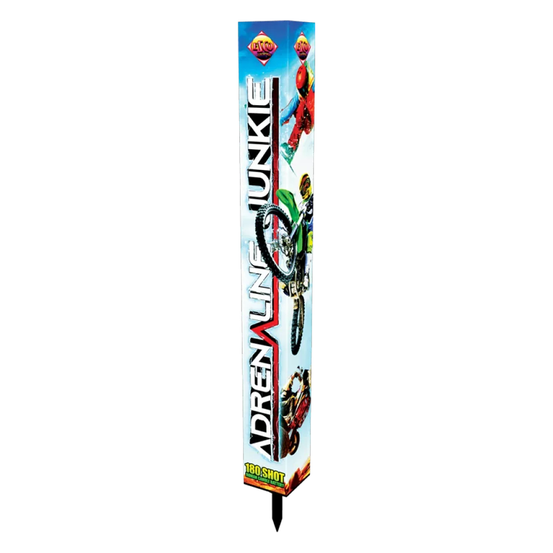 Adrenaline Junkie 180 Shot Roman Candle Battery pack