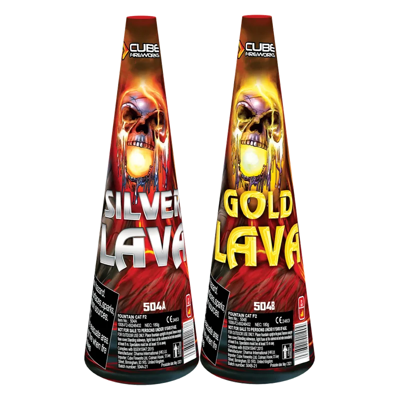 Silver Lava & Gold Lava Conic Fountain pack